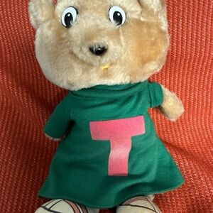 Vintage 1983 Alvin & The Chipmunks Theodore Plush Stuffed Animal CBS Toys 11”